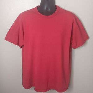Vintage 90s Russell Athletic Adult XL T-shirt Crewneck Tee Red 100% Cotton USA